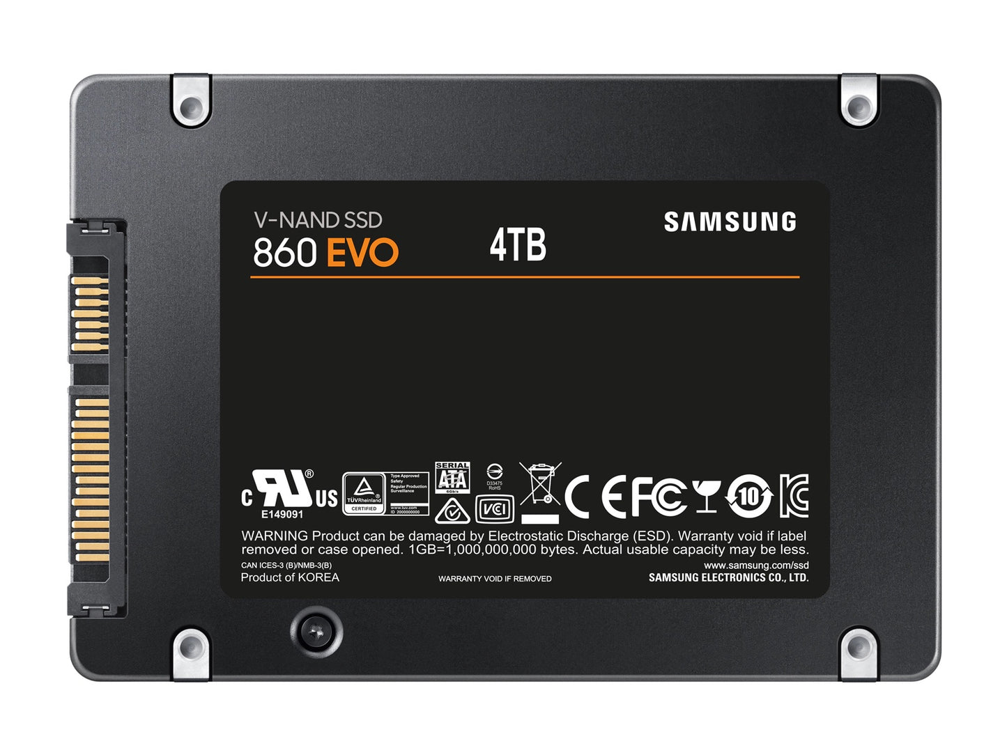 Samsung 860 EVO 4TB SATA III 2.5" Internal SSD